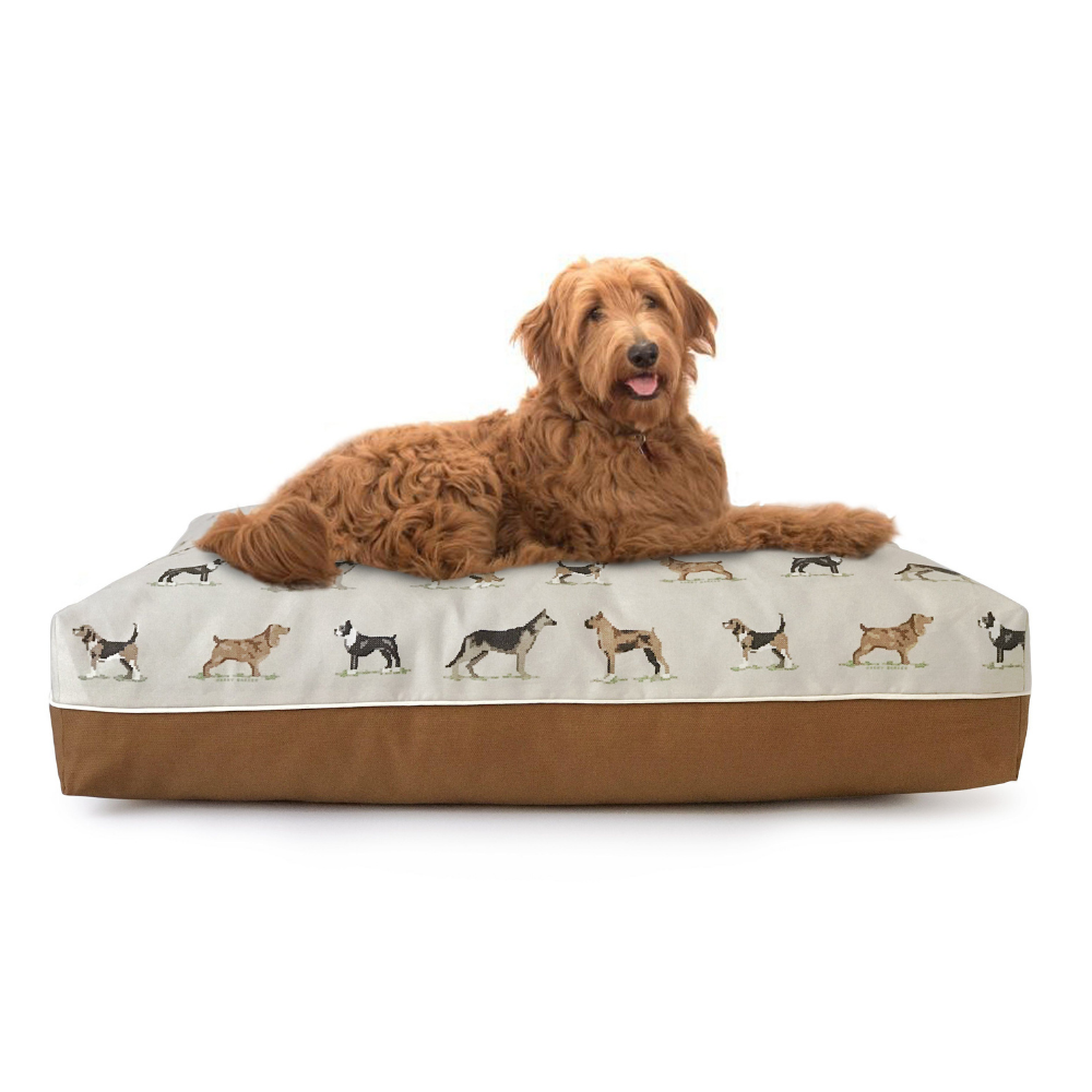 Cross Stitch Rectangle Dog Bed Cover