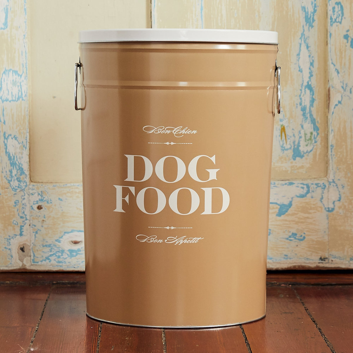 Taupe Bon Chien Dog Food Storage Canister