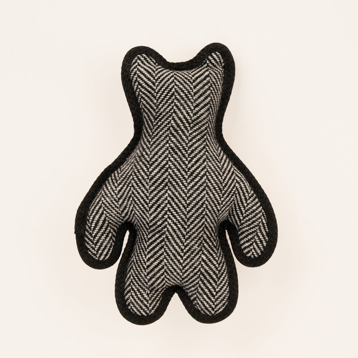 Double-Sided Herringbone Bear Dog Toy