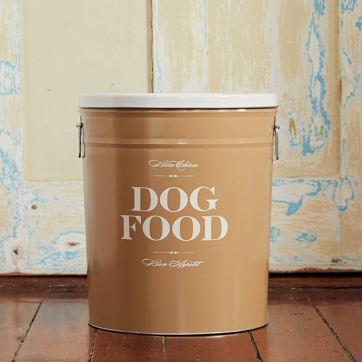 Taupe Bon Chien Dog Food Storage Canister