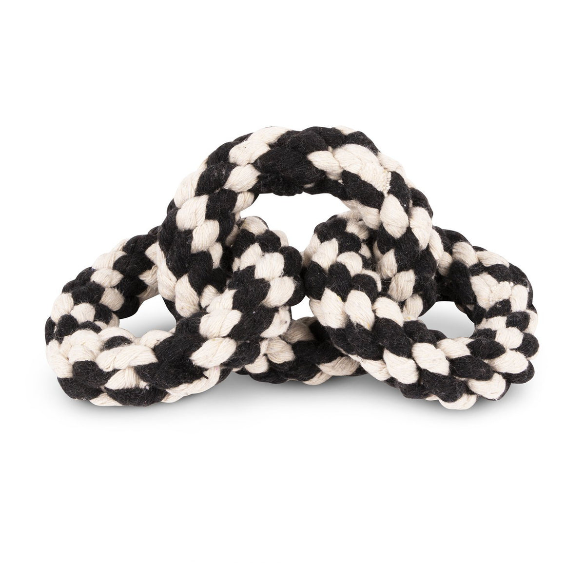 Rope Toy - Striped Tri-Ring Rope Dog Toy