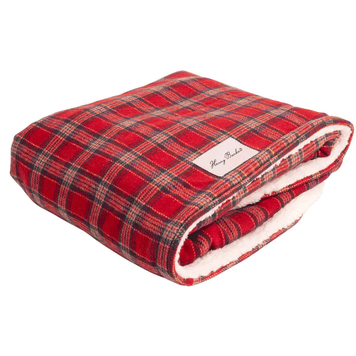 Plaid Sherpa Rectangle Dog Bed Cover
